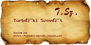 Turbéki Szovát névjegykártya